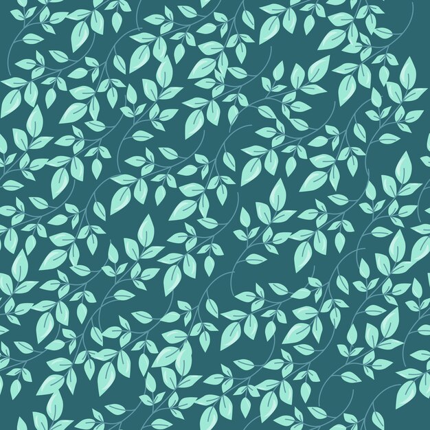 Vector bright pattern of simple flowers seamless pattern of plants in pastel colors vector illustration