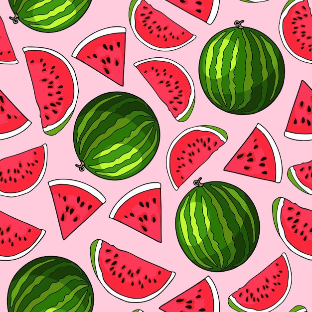 Bright patterns with sweet watermelons