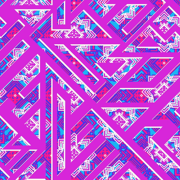 Bright pink geometric seamless pattern eps 10 vector file