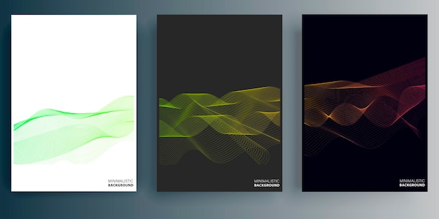 Bright poster with dynamic waves. Minimal design for flyer, poster, brochure cover.