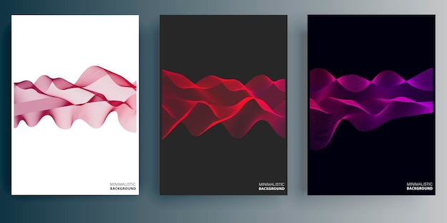 Bright poster with dynamic waves. Minimal design for flyer, poster, brochure cover.