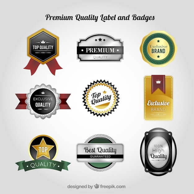 Bright premium kwaliteitslabels en badges