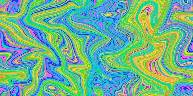 Vector bright psychedelic seamless marble pattern with hallucination twists