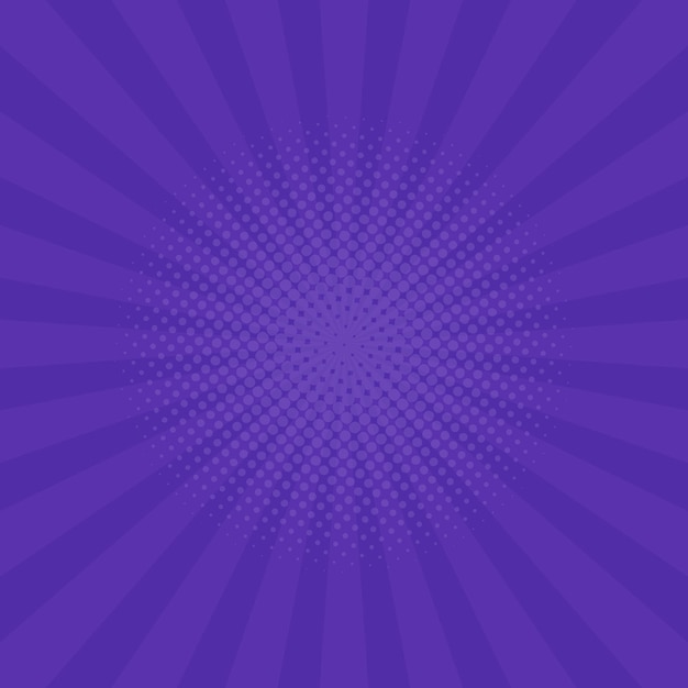 Bright purple rays background. Comics, pop art style. Vector illustration.