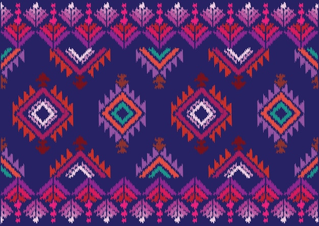 Bright seamless aztec pattern with indian traditional elements Ruby geometric texture and boho back