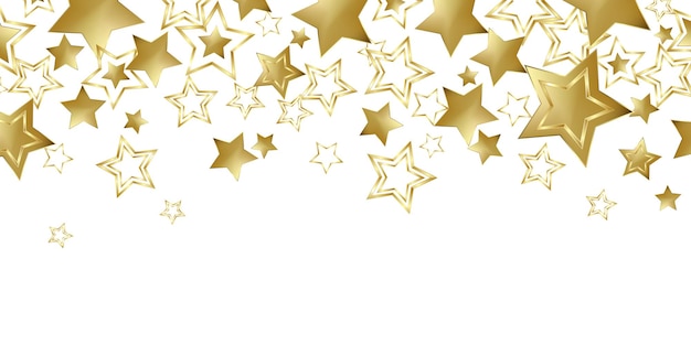 Vector bright shining golden stars background illustration celebration party