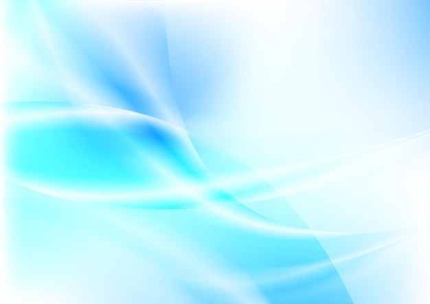 Bright shiny light blue waves abstract elegant background