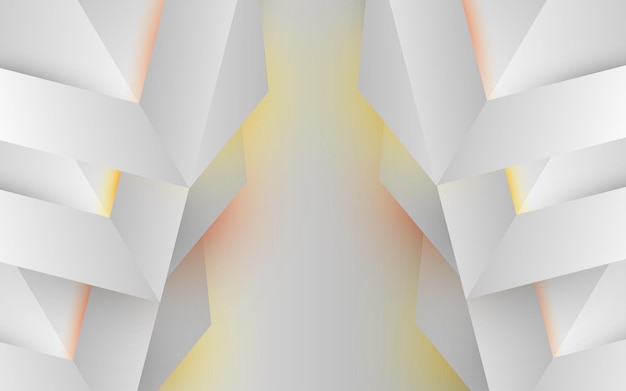 Bright and shiny White 3d geometric polygon triangle pattern background