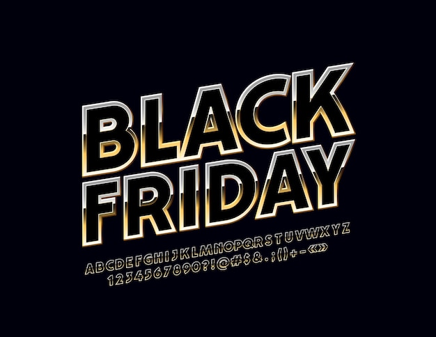 Segno luminoso black friday chic alphabet letters and numbers