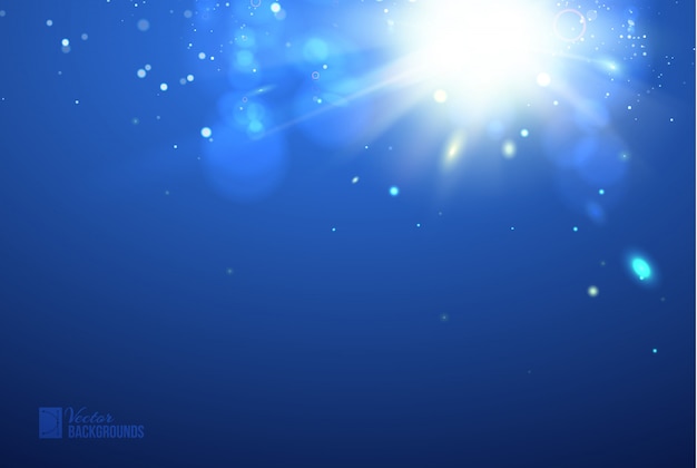 Bright sparks blue background
