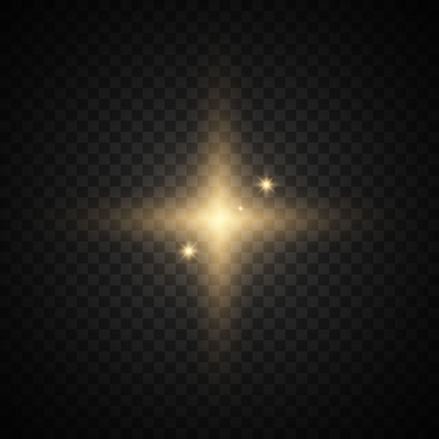 Vector bright star burst with sparkles. transparent shining sun.