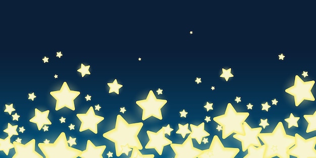 Bright stars glowing sweet light design banner