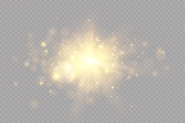 明るい星の光の効果明るい粒子ベクトル