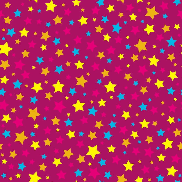 Modello senza cuciture rosa brillante stelle