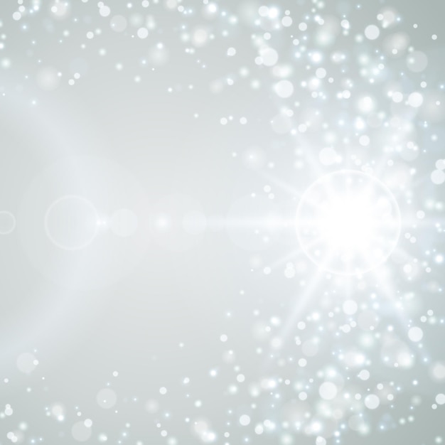 Bright sun glare explosion shining white lens blurred dust elegant poster background template vector