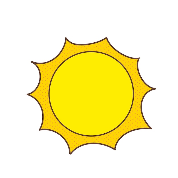Vector bright sun icon