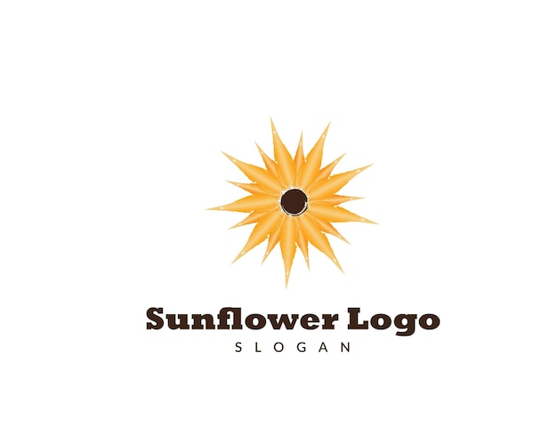 Logo luminoso del girasole per l'azienda