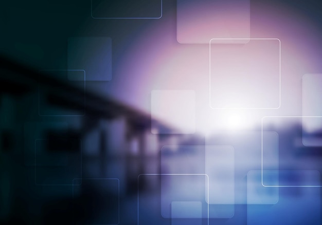 Bright tech vector collage layout