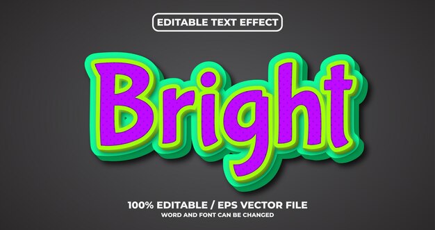 Bright text effect style