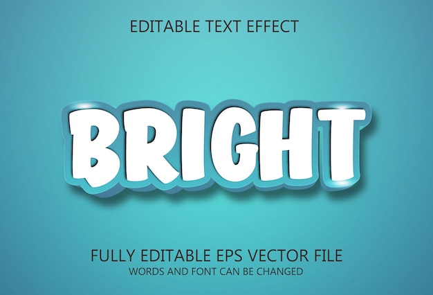 Bright text effect