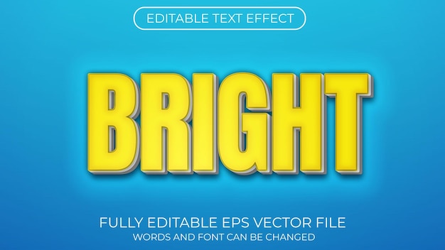 Vector bright text effect