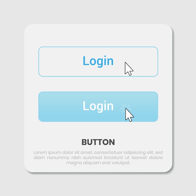 Bright theme button design for user interface