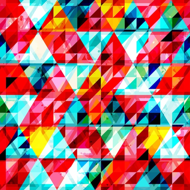 Vector bright triangle seamless pattern