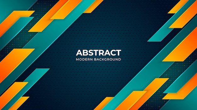 Bright turquoise and orange colors modern background design