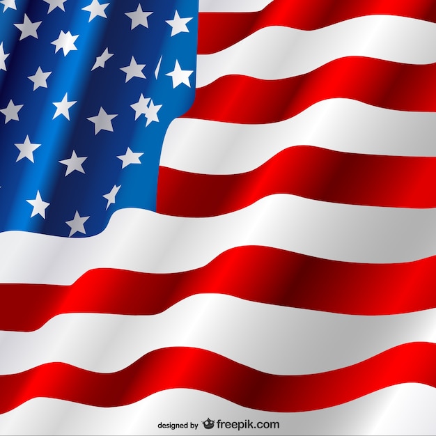 American flag vettore libero