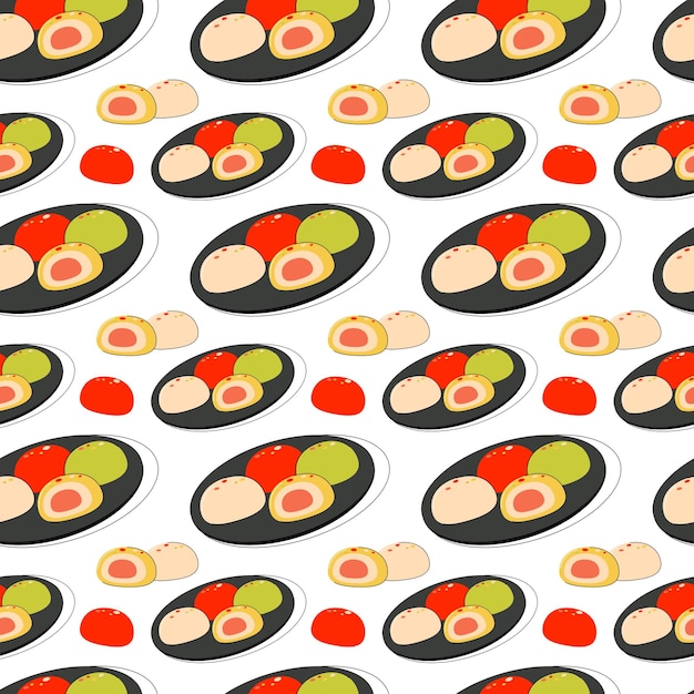 Bright vector illustration of Asian food