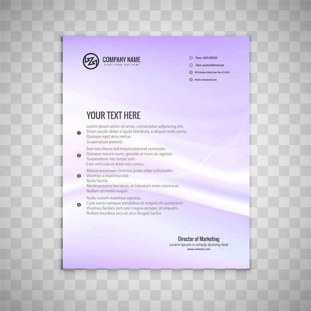 Vector bright wavy business brochure