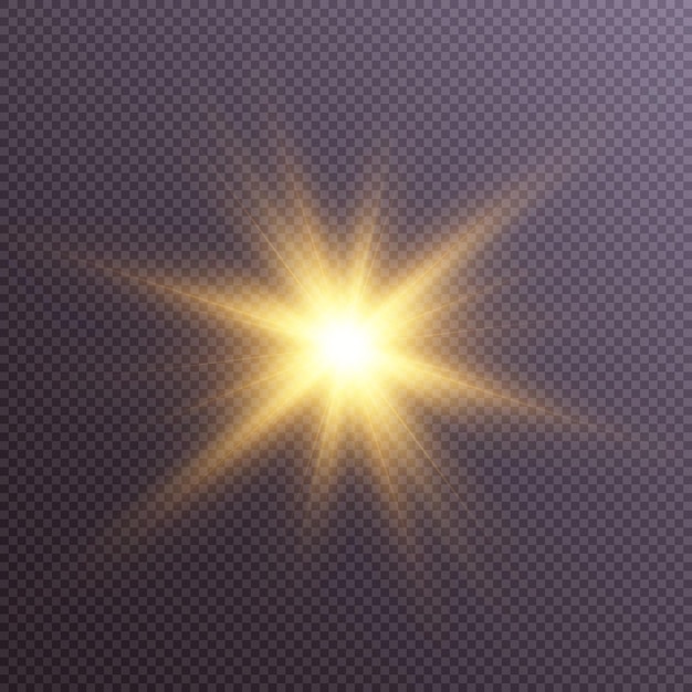 Bright white star light effect. flash. light effect for vector illustration. bright sun with glare.