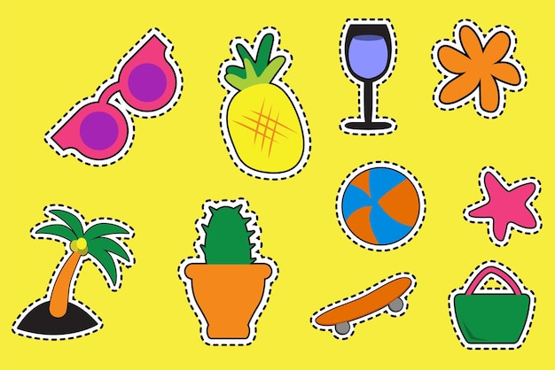 Brighten Up Your Summer Designs with Flat Vector Summer Icons Download Now