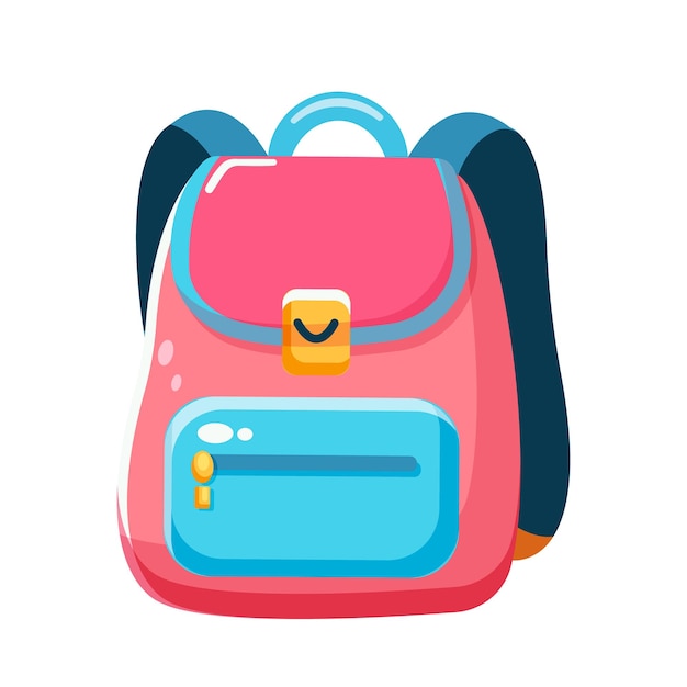 brightly colored school backpack illustration vector illustration