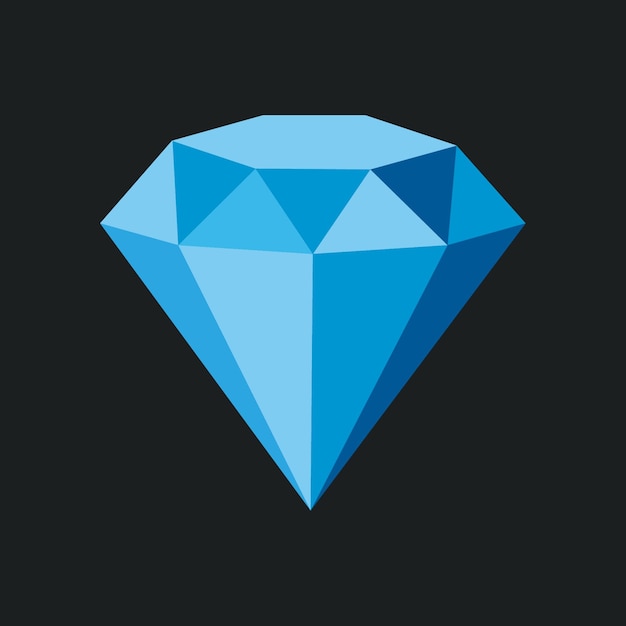 Briljant icoonontwerp Eenvoudige dure diamant met juweelillustratie Kostbare kristallen vector