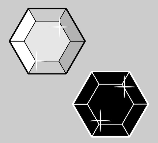 Vector briljante glanzende diamant lijn pictogram lineaire stijl