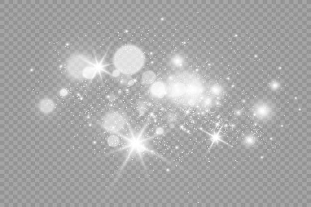 Brilliant dust vector shine Glittering shiny ornaments for background Vector illustration