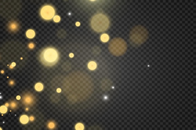 Brilliant gold dust vector shine. Glittering shiny ornaments for background. Vector illustration.