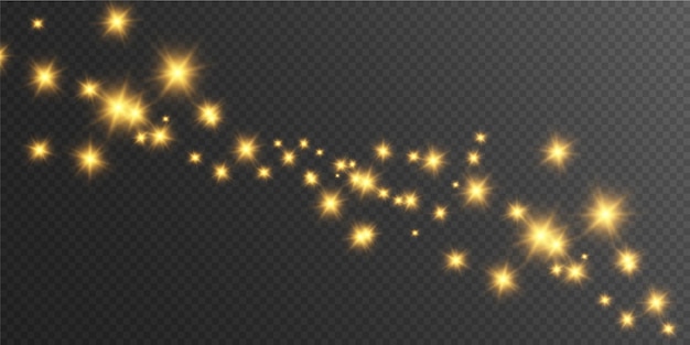 Brilliant gold dust vector shine. Glittering shiny ornaments for background. Vector illustration.