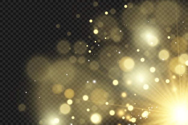 Brilliant gold dust vector shine. Glittering shiny ornaments for background. Vector illustration.