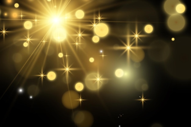 Brilliant gold dust vector shine Glittering shiny ornaments for background Vector illustration