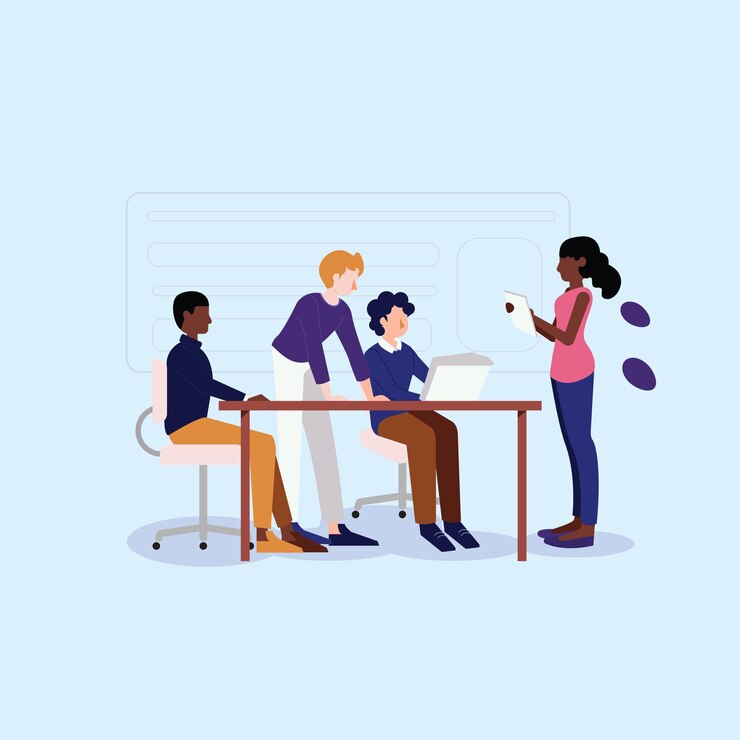 Vector brilliant illustrations of meetings and business planning