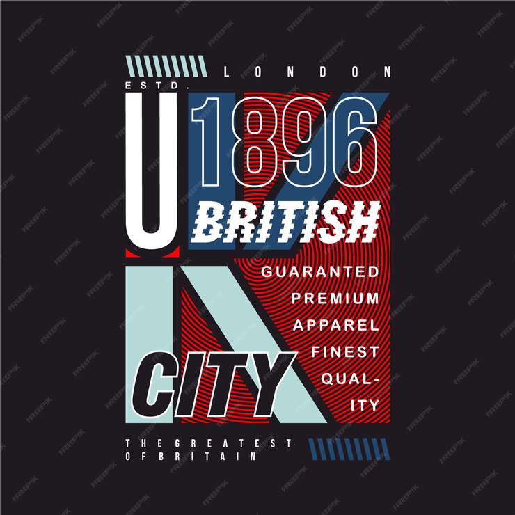 Premium Vector | British city graphic design t shirt