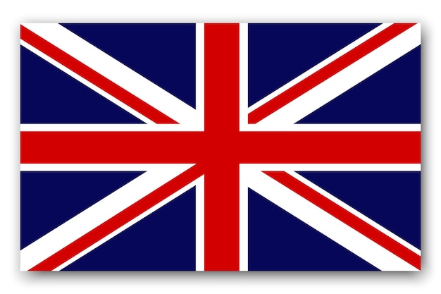 Британский флаг Баннер Англии Символ Соединенного Королевства Знак великого английского королевства Векторное изображение