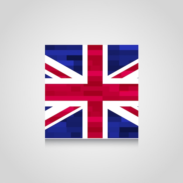 British flag with vintage design vector