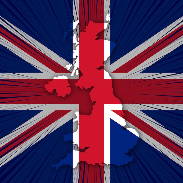 Дизайн карты национального дня Великобритании