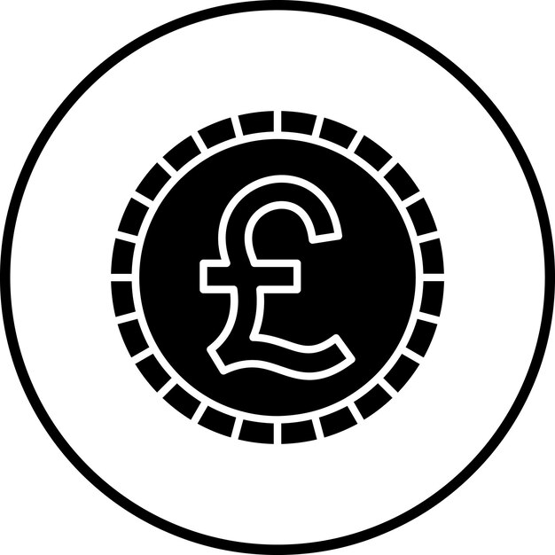 Vettore immagine vettoriale dell'icona della sterlina britannica può essere utilizzata per la fintech