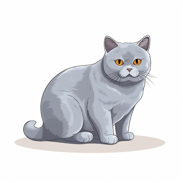 Vector british shorthair cat vector