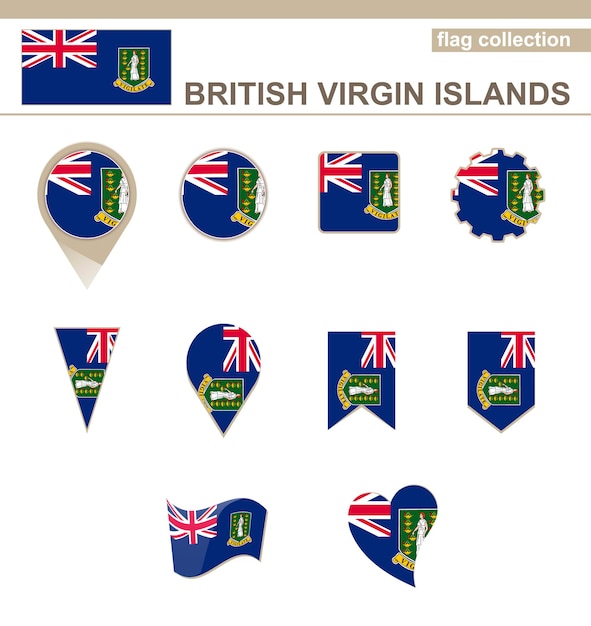 British Virgin Islands Flag Collection, 12 versions