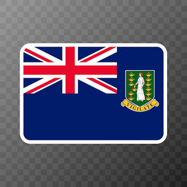 British Virgin Islands flag official colors and proportion Vector illustration